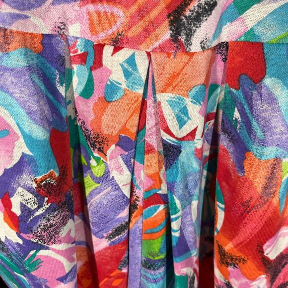 Eber San Francisco Vintage 80s Women Romper Bright Multicolor Punky Brewster Kid - Picture 4 of 12